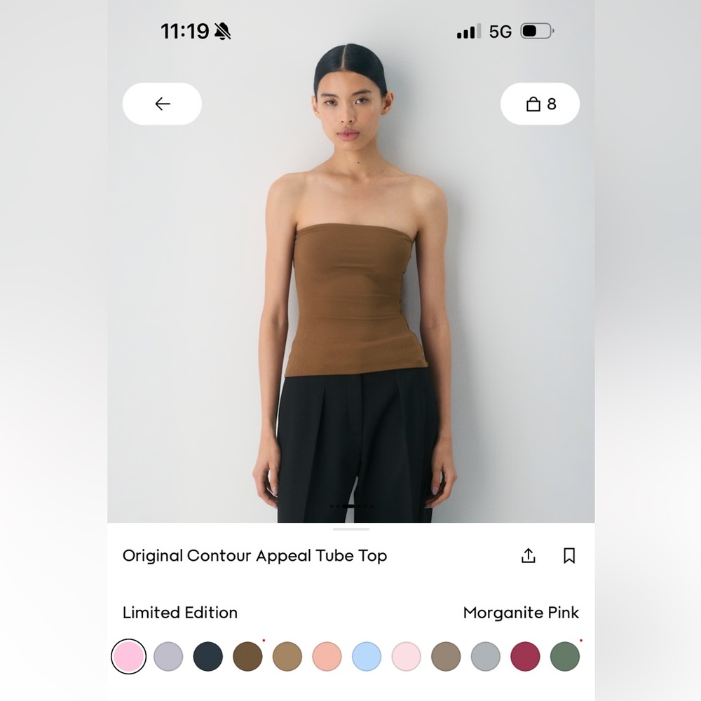 Babaton Hot Pink Strapless contour Top